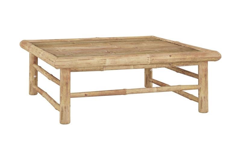 Loungegrupp Utomhus för trädgården med mörkgrå dynor 6 delar bambu - Grå - Utemöbler - Loungemöbler - Loungegrupp & Loungeset