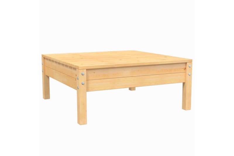 Loungegrupp Utomhus med gräddvita dynor 3 delar massiv furu - Kräm - Utemöbler - Loungemöbler - Loungegrupp & Loungeset