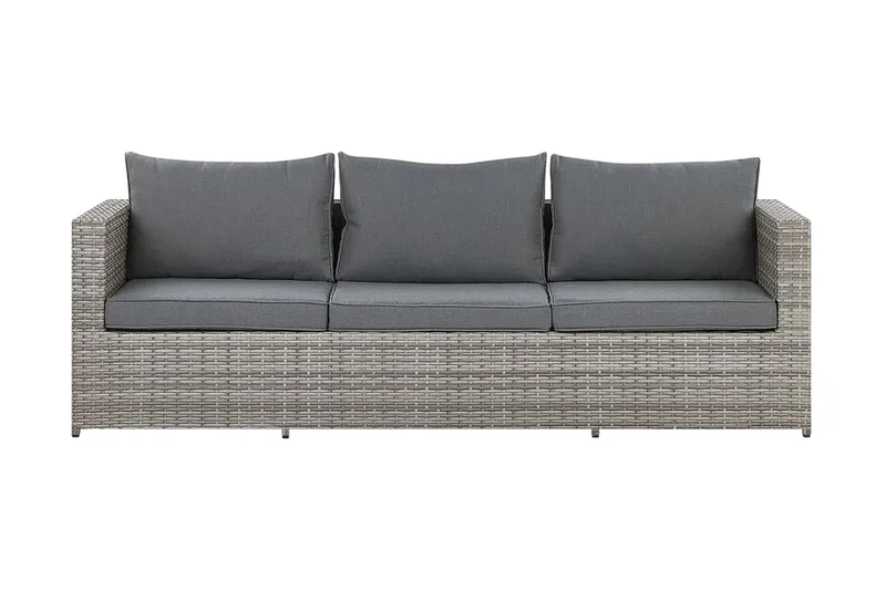 Loungegrupp Utomhus rottig grå SABBIA - Grå - Utemöbler - Loungemöbler - Loungegrupp & Loungeset