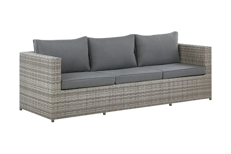 Loungegrupp Utomhus rottig grå SABBIA - Grå - Utemöbler - Loungemöbler - Loungegrupp & Loungeset