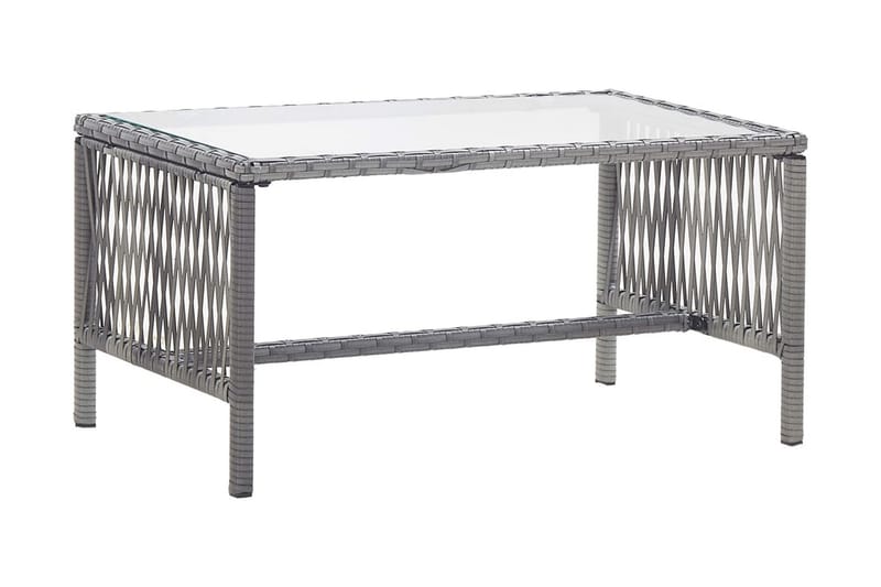 Loungegrupp Utomhus trädgård med dynor 4 delar konstrotting antracit - Grå - Utemöbler - Loungemöbler - Loungegrupp & Loungeset