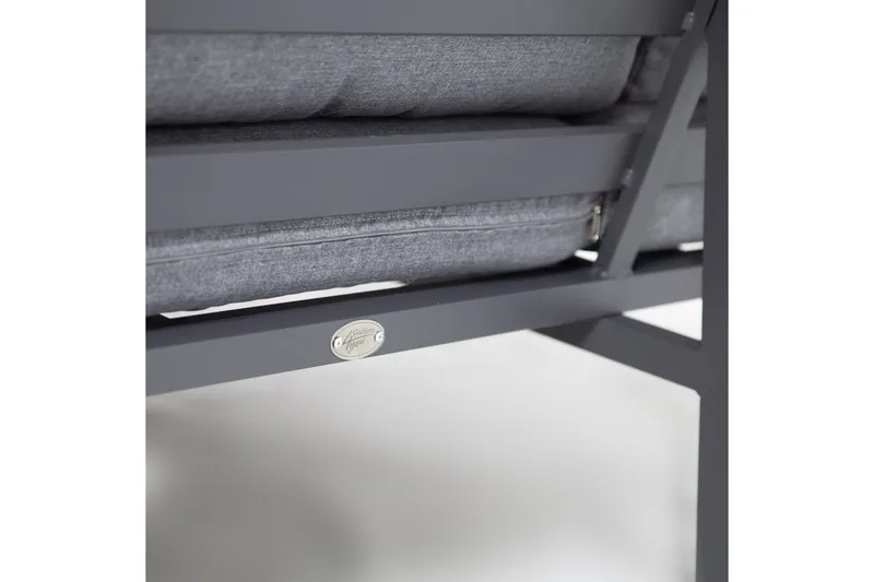 Möbelset ADRIAN Utebord och Hörnsoffa Utomhus mörkgrå - Utemöbler - Loungemöbler - Loungegrupp & Loungeset