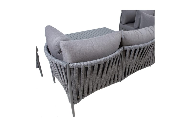 Möbelset Bremen 4 delar Grå - Utemöbler - Loungemöbler - Loungegrupp & Loungeset