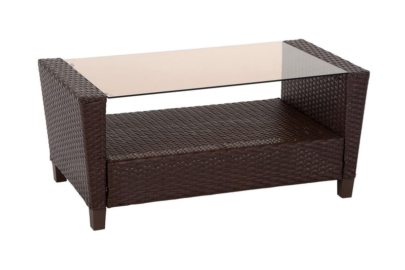 Malmo Loungegrupp Utomhus Konstrotting Brun - Dorel Home - Utemöbler - Loungemöbler - Loungegrupp & Loungeset