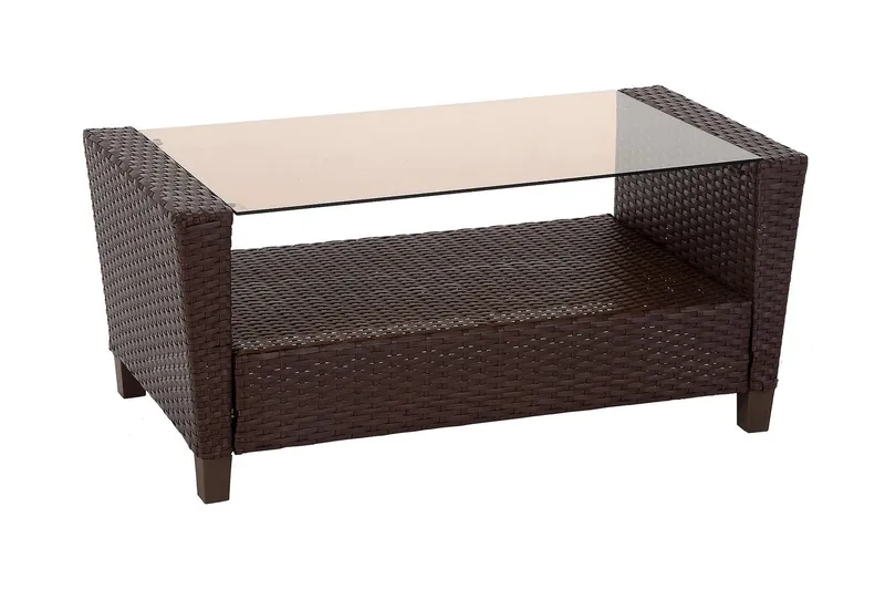 Malmo Loungegrupp Utomhus Konstrotting Brun - Dorel Home - Utemöbler - Loungemöbler - Loungegrupp & Loungeset