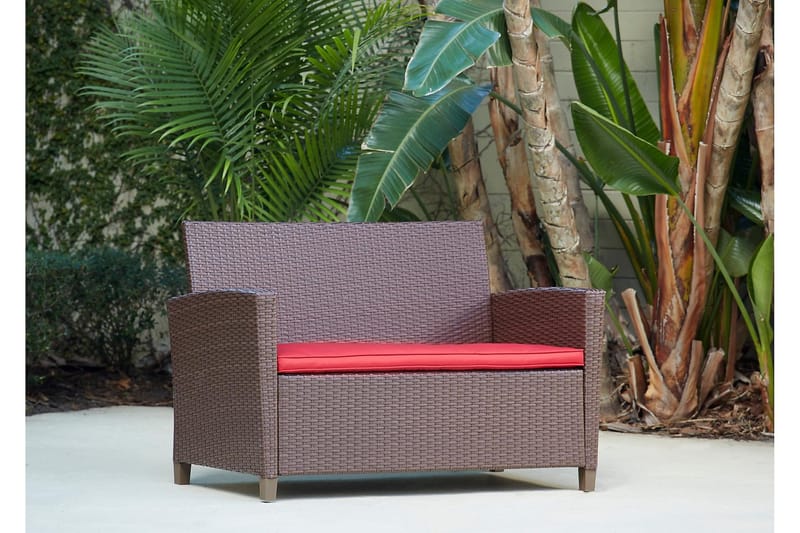 Malmo Loungegrupp Utomhus Konstrotting Brun - Dorel Home - Utemöbler - Loungemöbler - Loungegrupp & Loungeset