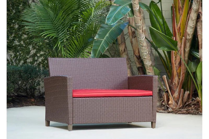 Malmo Loungegrupp Utomhus Konstrotting Brun - Dorel Home - Utemöbler - Loungemöbler - Loungegrupp & Loungeset