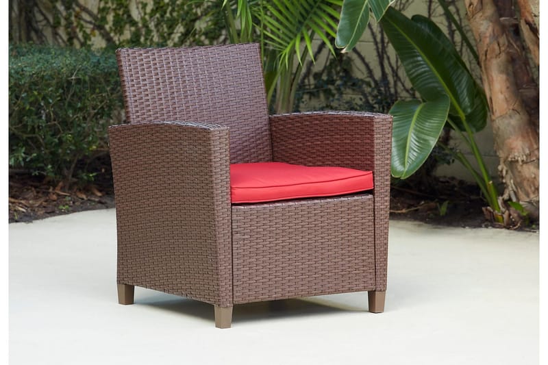 Malmo Loungegrupp Utomhus Konstrotting Brun - Dorel Home - Utemöbler - Loungemöbler - Loungegrupp & Loungeset