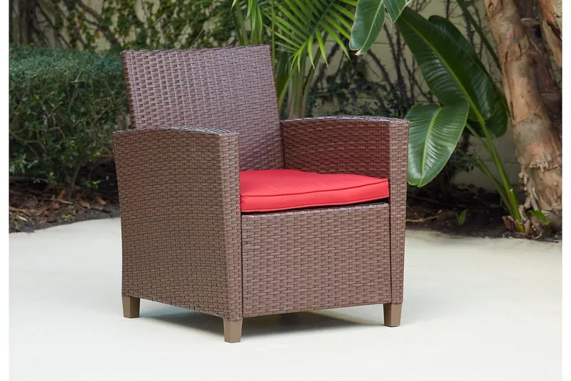 Malmo Loungegrupp Utomhus Konstrotting Brun - Dorel Home - Utemöbler - Loungemöbler - Loungegrupp & Loungeset