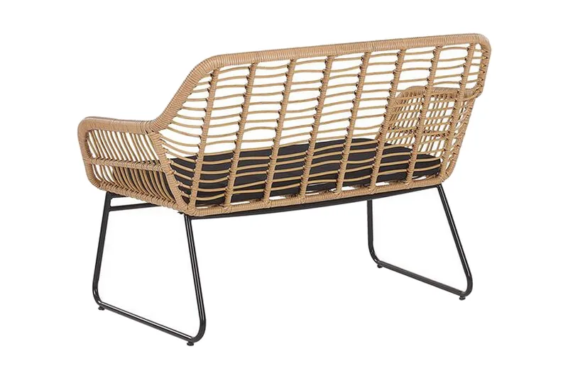 Malvedo Soffgrupp Utomhus - Natur/Svart - Utemöbler - Loungemöbler - Loungegrupp & Loungeset