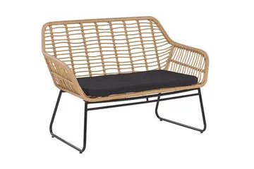 Malvedo Soffgrupp Utomhus - Natur/Svart - Utemöbler - Loungemöbler - Loungegrupp & Loungeset