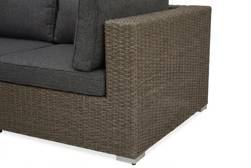 Marcus Loungegrupp - Brun / Svarta dynor - Trädgård & spabad - Utemiljö - Altan & terrass - Altanmöbler