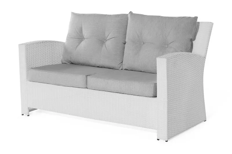 Marino Loungegrupp Utomhus 146 cm - Vit - Utemöbler - Loungemöbler - Loungegrupp & Loungeset