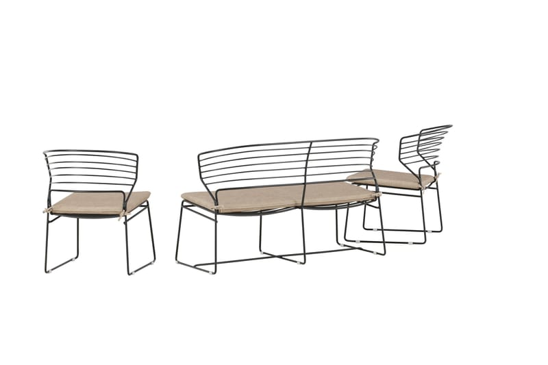 Milano Loungegrupp Utomhus - Beige - Utemöbler - Loungemöbler - Loungegrupp & Loungeset