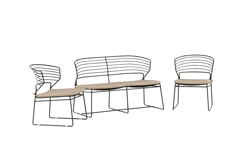 Milano Loungegrupp Utomhus - Beige - Utemöbler - Loungemöbler - Loungegrupp & Loungeset