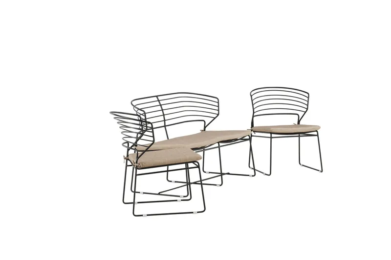 Milano Loungegrupp Utomhus - Beige - Utemöbler - Loungemöbler - Loungegrupp & Loungeset