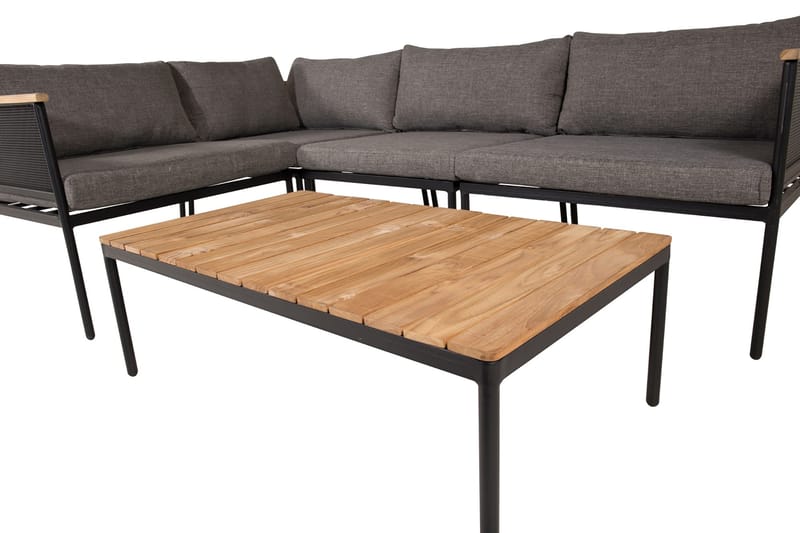 Nettan HörnLoungegrupp Utomhus med Dynor - Svart - Utemöbler - Loungemöbler - Loungegrupp & Loungeset