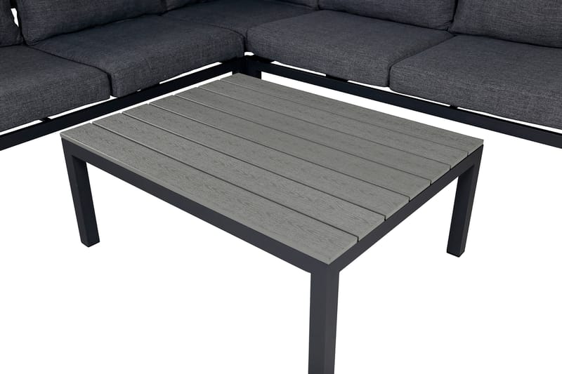 Odense Loungegrupp Utomhus med Dynor - Svart - Utemöbler - Loungemöbler - Loungegrupp & Loungeset