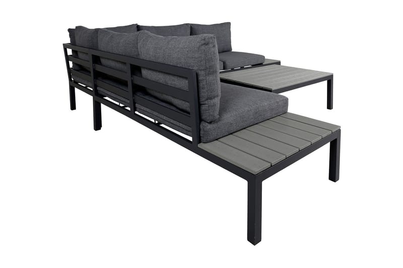 Odense Loungegrupp Utomhus med Dynor - Svart - Utemöbler - Loungemöbler - Loungegrupp & Loungeset