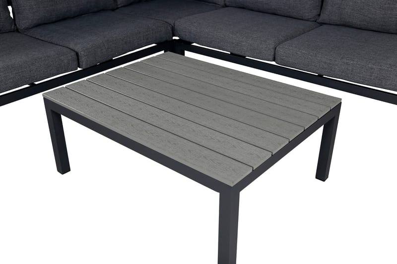 Odense Loungegrupp Utomhus med Dynor - Svart - Utemöbler - Loungemöbler - Loungegrupp & Loungeset