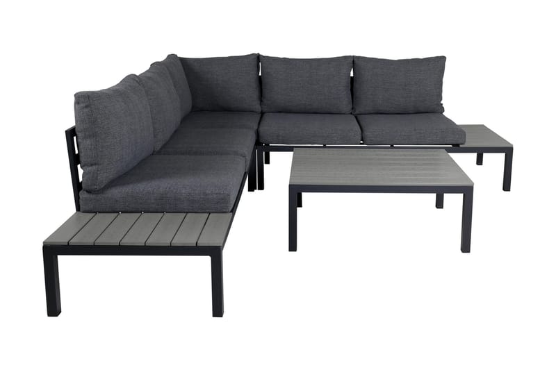 Odense Loungegrupp Utomhus med Dynor - Svart - Utemöbler - Loungemöbler - Loungegrupp & Loungeset