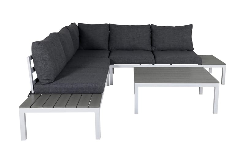 Odense Loungegrupp Utomhus med Dynor - Vit - Utemöbler - Loungemöbler - Loungegrupp & Loungeset