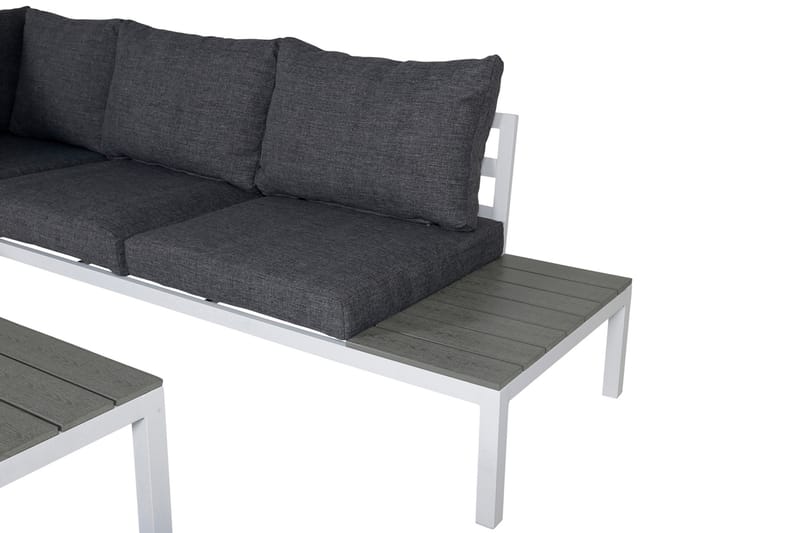 Odense Loungegrupp Utomhus med Dynor - Vit - Utemöbler - Loungemöbler - Loungegrupp & Loungeset