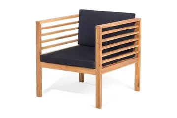 Pacific Loungegrupp Utomhus 130 cm - Trä/Natur - Utemöbler - Loungemöbler - Loungegrupp & Loungeset