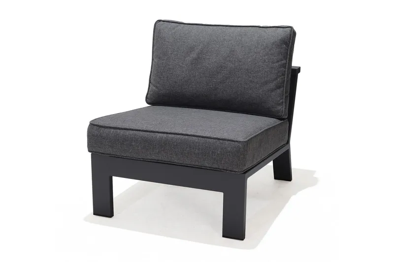 Palau Fåtölj med Fotpall - Grå - Utemöbler - Loungemöbler - Loungestol utomhus