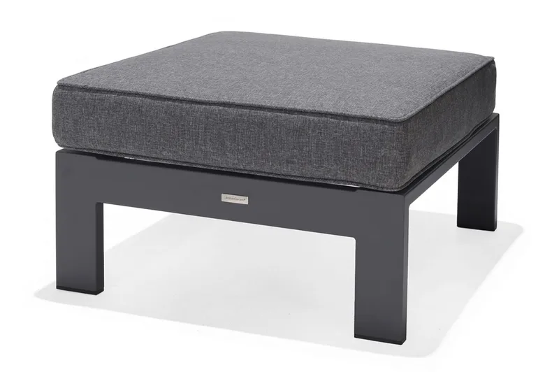 Palau Fåtölj med Fotpall - Grå - Utemöbler - Loungemöbler - Loungestol utomhus