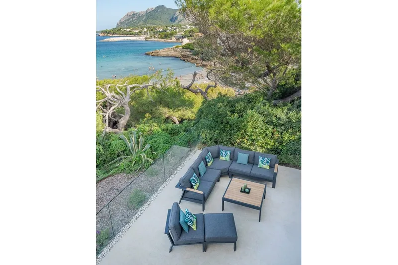 Palau Loungegrupp Utomhus 5-sits - Trä/Grå - Trädgård & spabad - Utemiljö - Altan & terrass - Altanmöbler