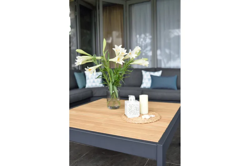 Palau Loungegrupp Utomhus 5-sits - Trä/Grå - Trädgård & spabad - Utemiljö - Altan & terrass - Altanmöbler