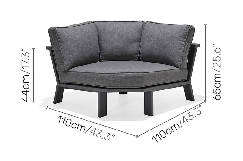 Palau Loungegrupp Utomhus 6-sits - Trä/Grå - Trädgård & spabad - Utemiljö - Altan & terrass - Altanmöbler