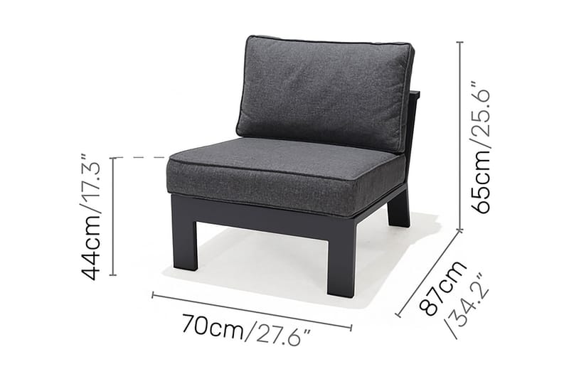 Palau Loungegrupp Utomhus 6-sits - Trä/Grå - Trädgård & spabad - Utemiljö - Altan & terrass - Altanmöbler