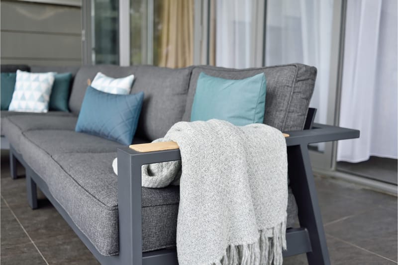 Palau Loungegrupp Utomhus 6-sits - Trä/Grå - Trädgård & spabad - Utemiljö - Altan & terrass - Altanmöbler