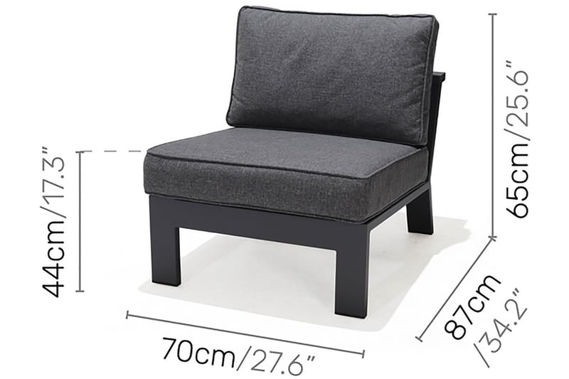 Palau Loungegrupp Utomhus 8-sits - Trä/Grå - Trädgård & spabad - Utemiljö - Altan & terrass - Altanmöbler