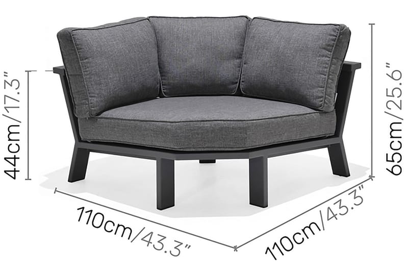 Palau Loungegrupp Utomhus 8-sits - Trä/Grå - Trädgård & spabad - Utemiljö - Altan & terrass - Altanmöbler
