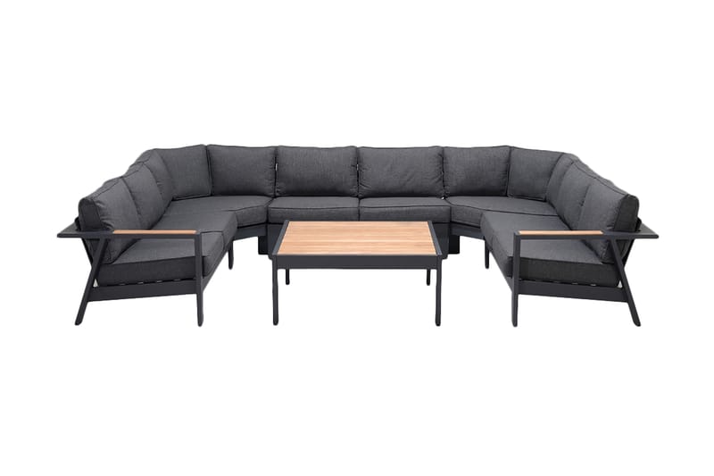 Palau Loungegrupp Utomhus 8-sits - Trä/Grå - Trädgård & spabad - Utemiljö - Altan & terrass - Altanmöbler