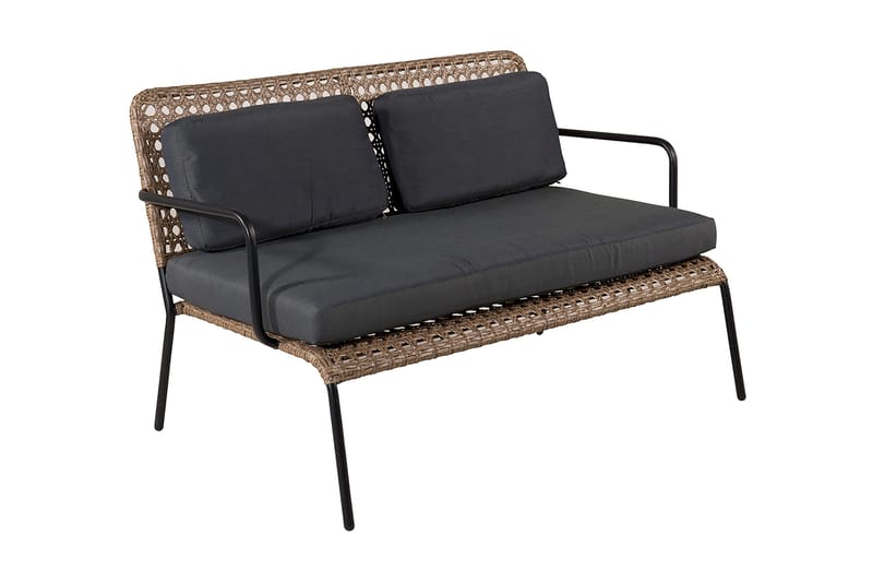 Paola Loungegrupp Utomhus med Dynor - Svart - Utemöbler - Loungemöbler - Loungegrupp & Loungeset