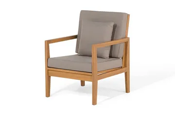 Pataja Loungegrupp Utomhus - Akacia/Grå - Utemöbler - Loungemöbler - Loungegrupp & Loungeset