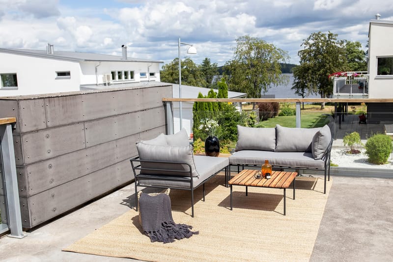 Penh Hörnsoffa Utomhus - Svart/Natur - Utemöbler - Loungemöbler - Loungegrupp & Loungeset
