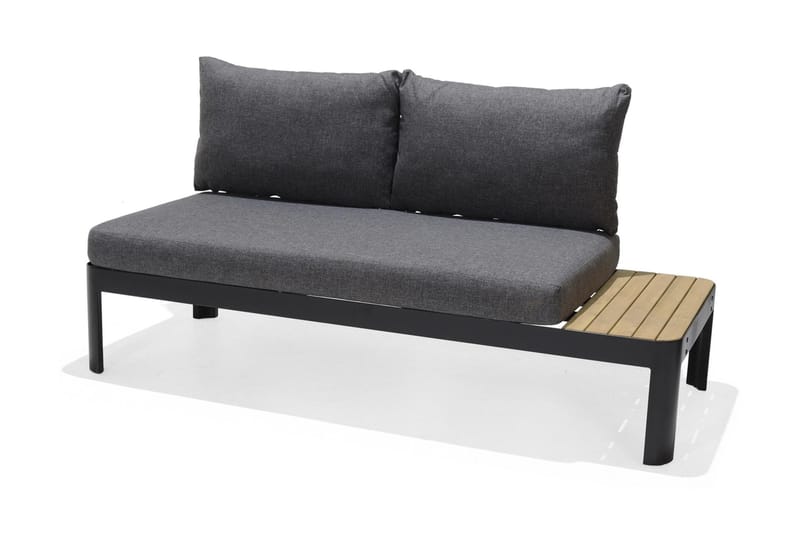 Portals Loungegrupp Utomhus 4-sits - Teak/Svart - Trädgård & spabad - Utemiljö - Altan & terrass - Altanmöbler