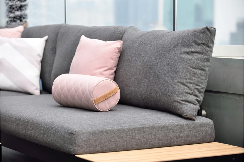 Portals Loungegrupp Utomhus 4-sits - Teak/Svart - Trädgård & spabad - Utemiljö - Altan & terrass - Altanmöbler