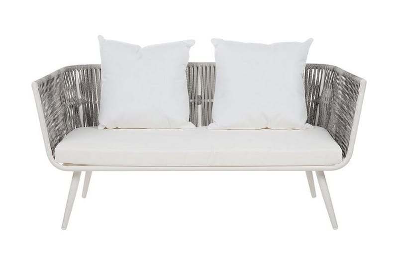 Ragusa Loungegrupp Utomhus 156 cm - Grå - Utemöbler - Loungemöbler - Loungegrupp & Loungeset