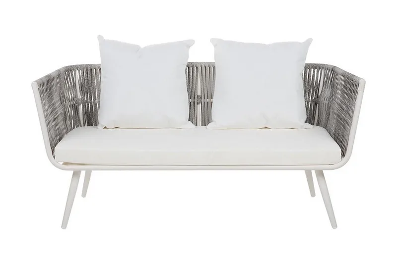 Ragusa Loungegrupp Utomhus 156 cm - Grå - Utemöbler - Loungemöbler - Loungegrupp & Loungeset