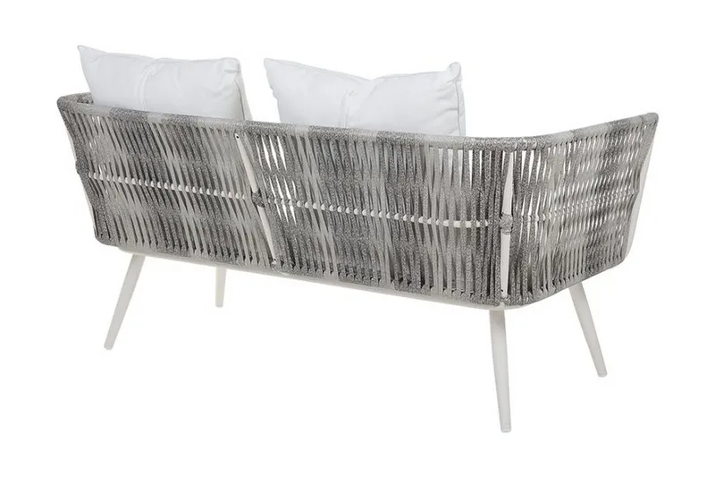 Ragusa Loungegrupp Utomhus 156 cm - Grå - Utemöbler - Loungemöbler - Loungegrupp & Loungeset