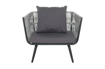 Ragusa Loungegrupp Utomhus 156 cm - Grå - Utemöbler - Loungemöbler - Loungegrupp & Loungeset