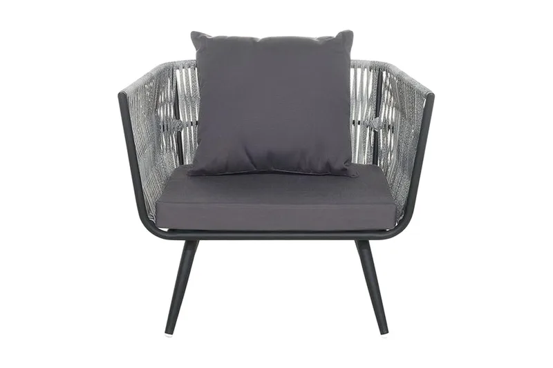 Ragusa Loungegrupp Utomhus 156 cm - Grå - Utemöbler - Loungemöbler - Loungegrupp & Loungeset