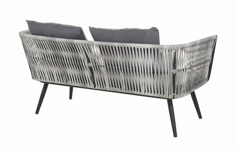 Ragusa Loungegrupp Utomhus 156 cm - Grå - Utemöbler - Loungemöbler - Loungegrupp & Loungeset