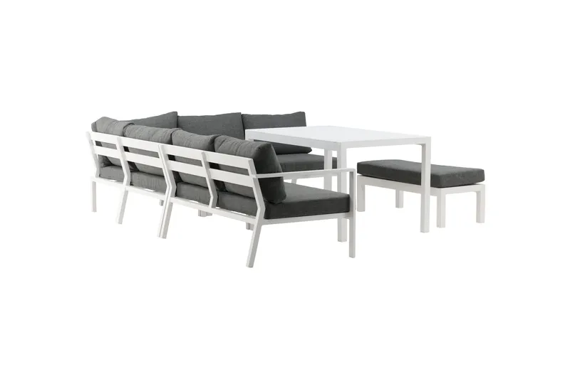 Ramos Hörnsoffa Utomhus - Vit/Grå - Utemöbler - Loungemöbler - Loungegrupp & Loungeset